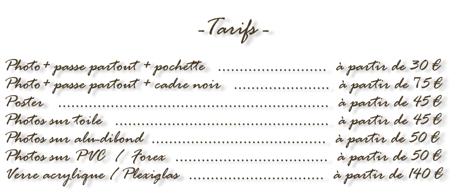 tarifs